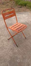 sedia da giardino in ferro pieghevole