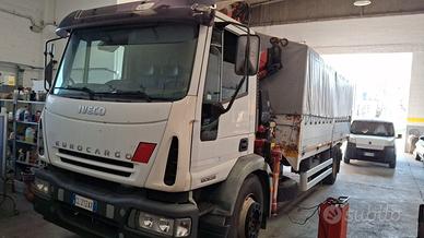 Iveco 180e28 con gru fassi e cassone fisso