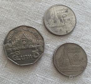 Lotto di tre monete della Thailandia