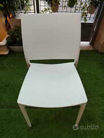Set 6 sedie in PVC rigido da interno ed esterno 