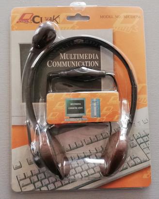 Cuffia stereo microfono jack mm. 3,5 volume