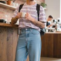 HUF Cooper Stripe Knit T-Shirt - NUOVA 