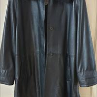 Cappotto in vera pelle con pelliccia 