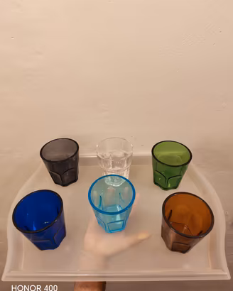 6 bicchieri plastica Mario Luca Giustu