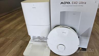 Mova E40 Ultra robot con moci e base autopulente