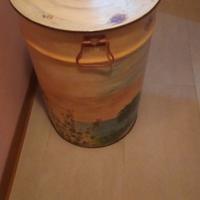 Bidone latta decorato