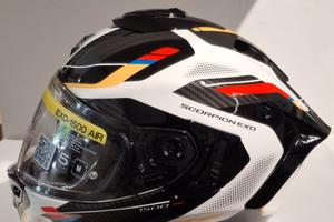 Casco SCORPION EXO-1500 AIR SLEEK Bianco/Blu/Giall
