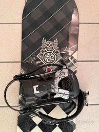 Snowboard Salomon 160cm, attacchi, scarponi tg. 40