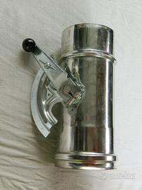 Valvola tiraggio canna fumaria inox 100 mm