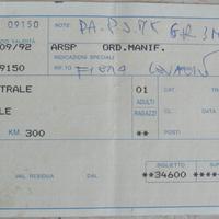 Biglietto treno Pescara Centrale Bari centrale 92