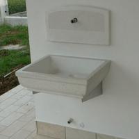 Lavabo, lavandino in graniglia di pietra