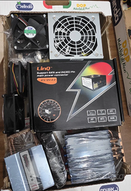 Lotto componenti PC - ventole, alimentatore LinQ