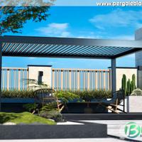 Pergola gezebo bioclimatica 6x3 antracite lamelle