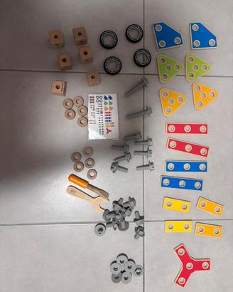 3 kit giochi costruzioni per bambini