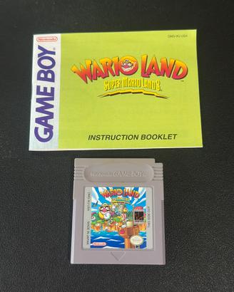 Game boy Wario land super mario land 3 USA+manuale