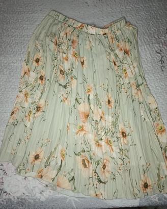 Gonna Plissettata a Fiori H&M – Taglia L