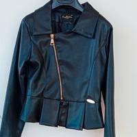 Giacchino nero in ecopelle per bambina