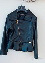 Giacchino nero in ecopelle per bambina