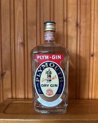 Plym-Gin Plymouth Dry Gin Vintage 1970s Sigillata