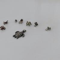 Orecchini vari e ciondolo tartaruga 