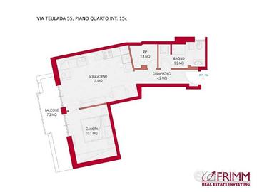 Appartamento di 50 m² con 2 locali a Roma
