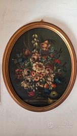 Coppia di quadri raffigurante fiori