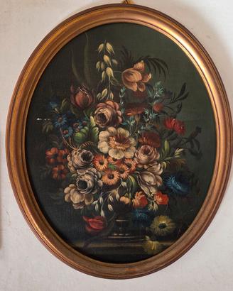 Coppia di quadri raffigurante fiori