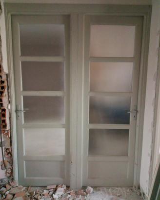 5 Porte Vetrate Interne Vintage 60 e 80 con Telai