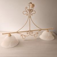 Lampadario + bastone tenda artigianali