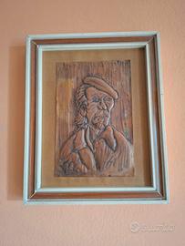 RITRATTO DI OTTORINO GAROSIO SU FOGLIO DI RAME