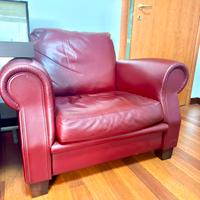 Poltrona Frau modello Austen - colore rosso