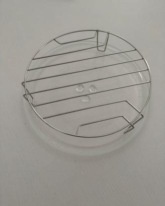 Piatto e griglia rialzata per microonde