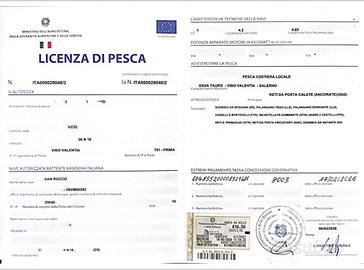 Licenza da pesca professionale 1GT