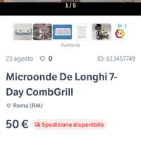De longhi microonde con grill.