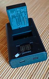 Batteria Canon LP-E12 più caricatore portatile USB