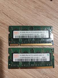 2 RAM Hynix 512mb 2RX16 PC2-4200S
