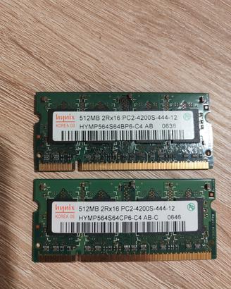 2 RAM Hynix 512mb 2RX16 PC2-4200S