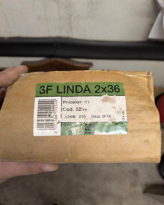 plafoniera stagna 3F Linda 2x36 