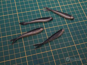 Pesca, 4pz Shad Spinning/Traina Costiera 7cm