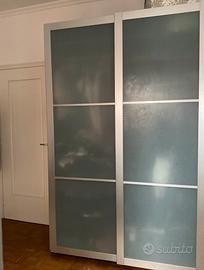 Armadio ikea marrone ante vetro