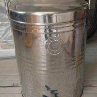 bidone per olio acciaio inox con rubinetto 50 lt