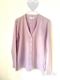 Cardigan donna lilla/malva e piccoli strass Escada