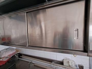 pensile acciaio con scolapiatti