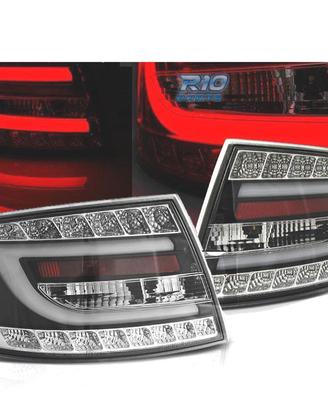 FANALI PER AUDI A6 C6 04-08 SEDAN LED NERI 7PIN