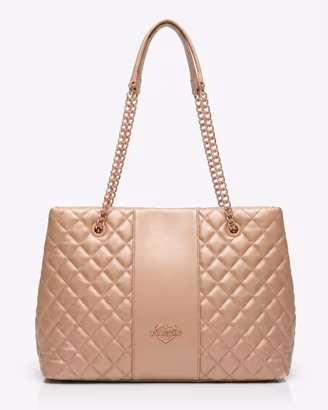 Borsa tote trapuntata love Moschino