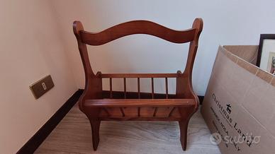 porta giornali libri in legno