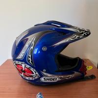 Casco Shoei V-moto blu cross enduro motocross mtb