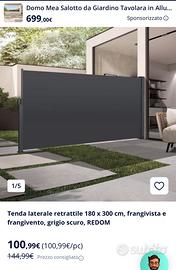 Frangivento/telo retrattile