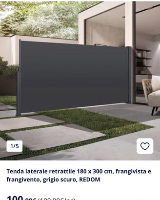 Frangivento/telo retrattile