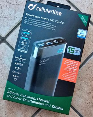 Power Bank Cellularline 20.000 mAh Nuovo Sigillato